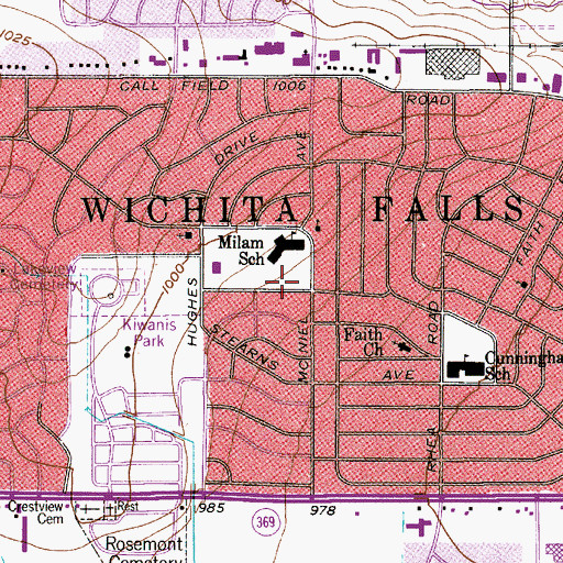 Topographic Map of Wichita Falls Special Education Center, TX