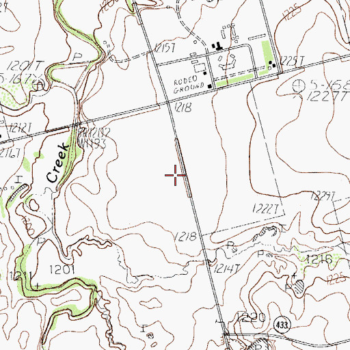 Topographic Map of Northside School, TX