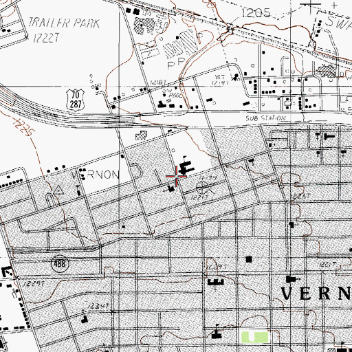 Topographic Map of Shive Elementary School, TX