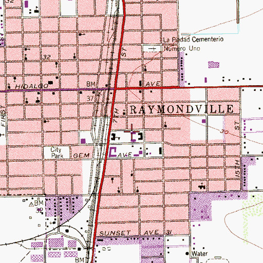 Topographic Map of Pittman Elementary School, TX
