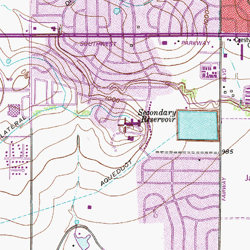 Topographic Map of Fowler Elementary School, TX