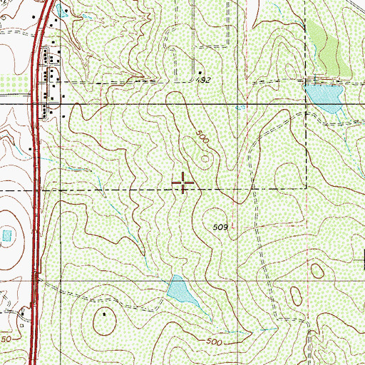 Topographic Map of United D D Hachar Elementary School, TX