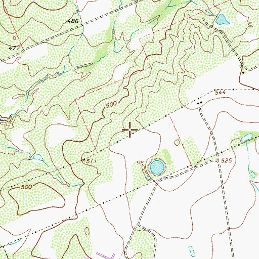 Topographic Map of United High School, TX