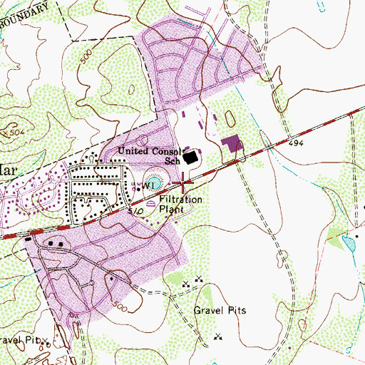 Topographic Map of United School for Accelerated Learning, TX