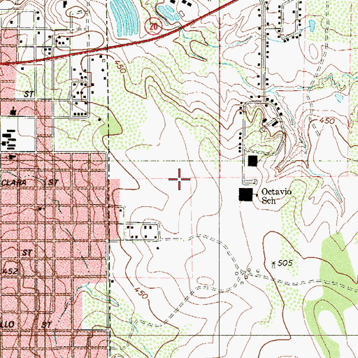 Topographic Map of United South Middle School, TX