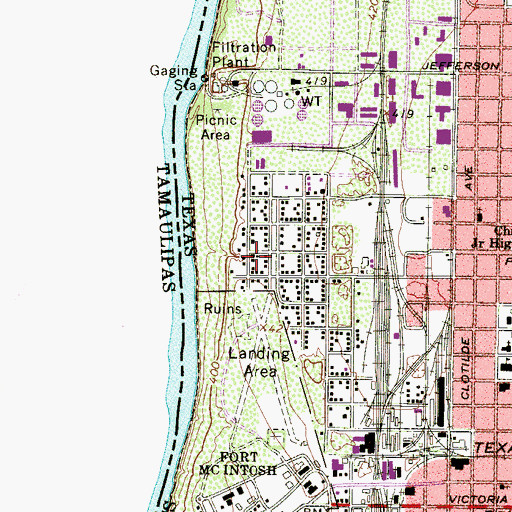 Topographic Map of Dovalina Elementary School, TX