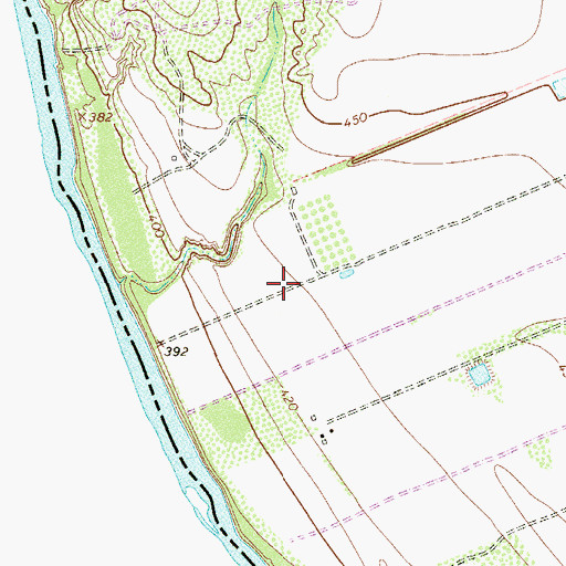 Topographic Map of George Washington Middle School, TX