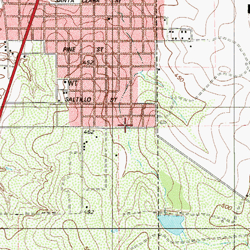 Topographic Map of H B Zachry Elementary School, TX