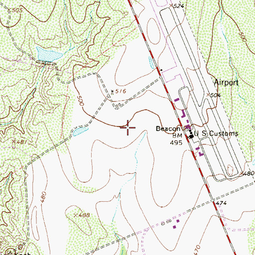 Topographic Map of Kazen Elementary School, TX