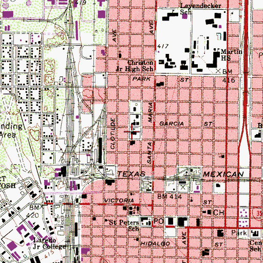Topographic Map of Macdonell Elementary School, TX