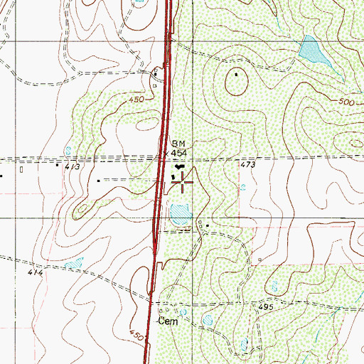 Topographic Map of Perez Elementary School, TX