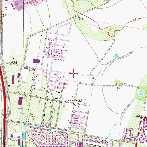 Topographic Map of Clark Elementary School, TX