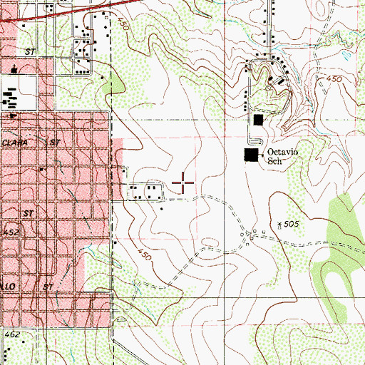Topographic Map of Ruiz Elementary School, TX