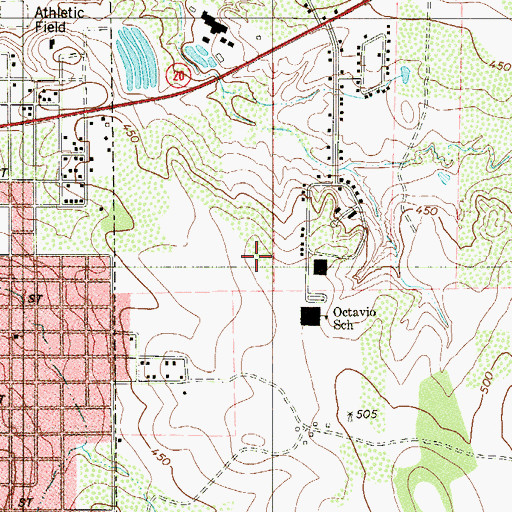 Topographic Map of Salinas Elementary School, TX