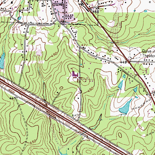Topographic Map of Stewart Elementary School, TX