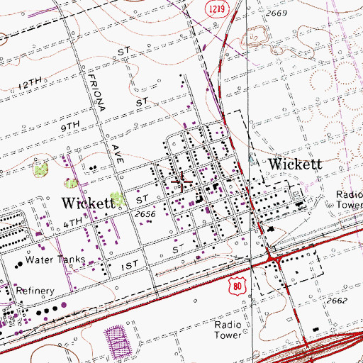 Topographic Map of Gensler Elementary School, TX