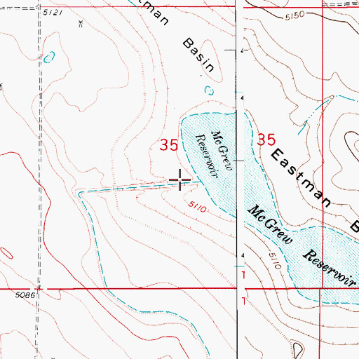 Topographic Map of McGrew Dam, CO