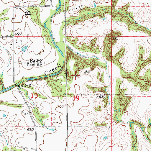 Topographic Map of Burton Cave Nature Preserve, IL
