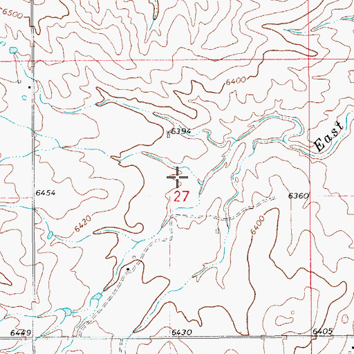 Topographic Map of Saran Erosion Control and Recreation Dam Number 1, CO