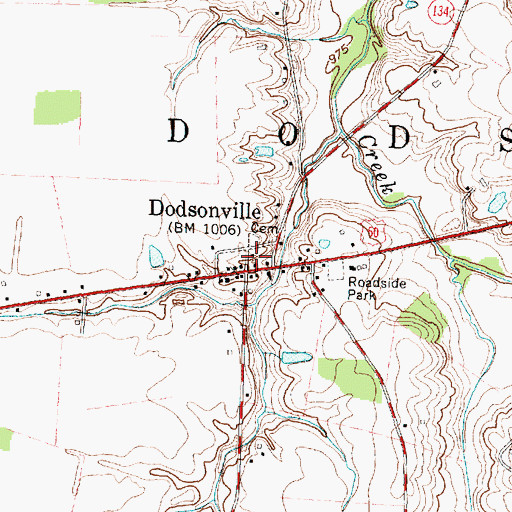 Topographic Map of Dodsonville Post Office (historical), OH