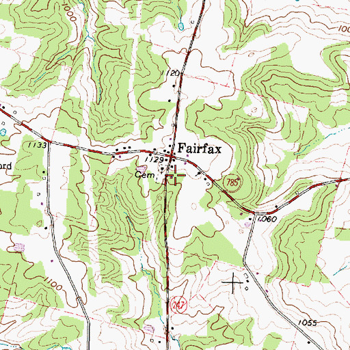 Topographic Map of Fairfax Post Office (historical), OH