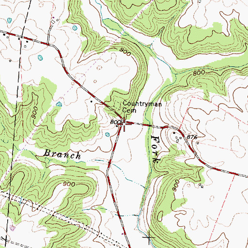 Topographic Map of Gall Post Office (historical), OH