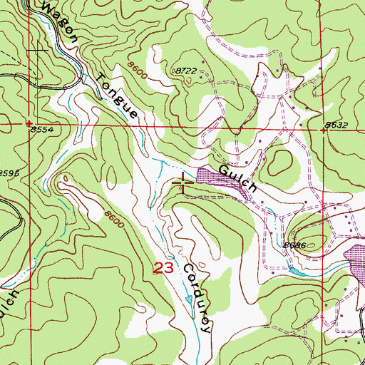 Topographic Map of Wagon Tongue Number 2 Dam, CO