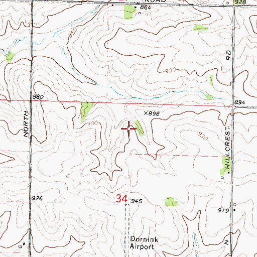 Topographic Map of Wirth Prairie Nature Preserve, IL