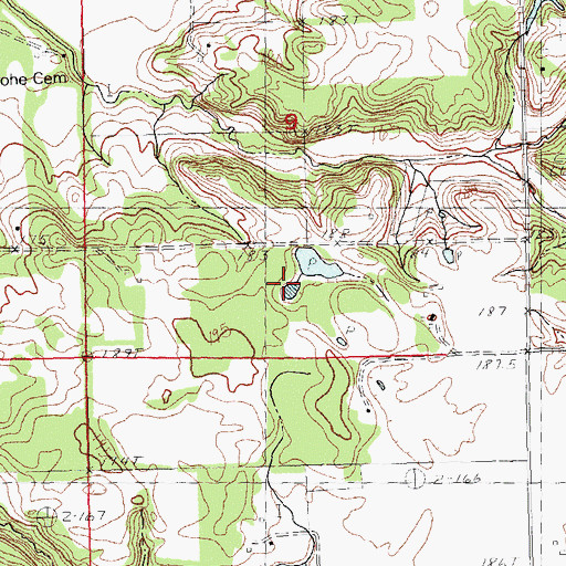 Topographic Map of Shick Shack Sand Pond Nature Preserve, IL