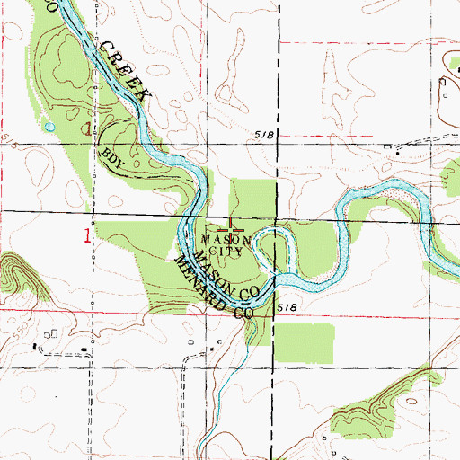 Topographic Map of Barton - Sommers Woodland Nature Preserve, IL