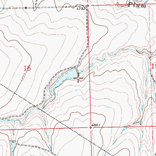Topographic Map of Plum Creek Stock Dam, CO