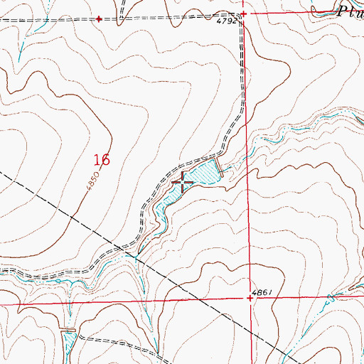 Topographic Map of Plum Creek Stock Reservoir, CO