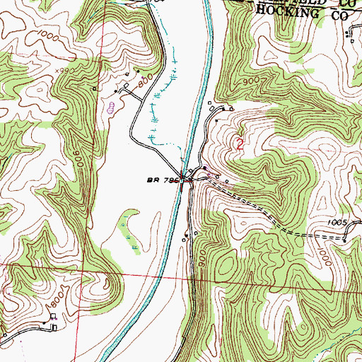 Topographic Map of Joe Post Office (historical), OH