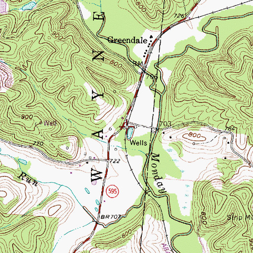 Topographic Map of Kachelmacher Post Office (historical), OH