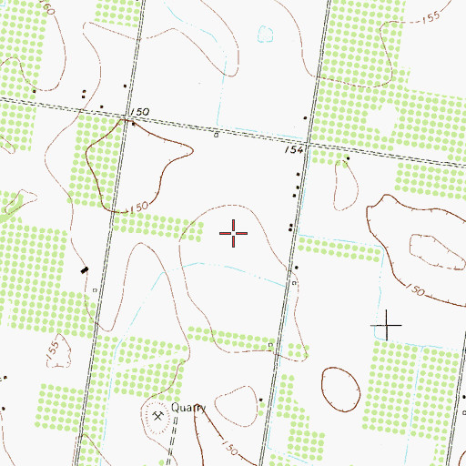 Topographic Map of Bryan Acres Colonia, TX
