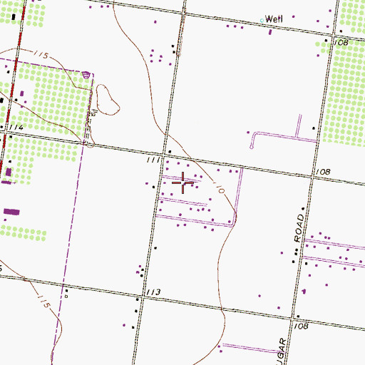 Topographic Map of Beamsley Colonia, TX
