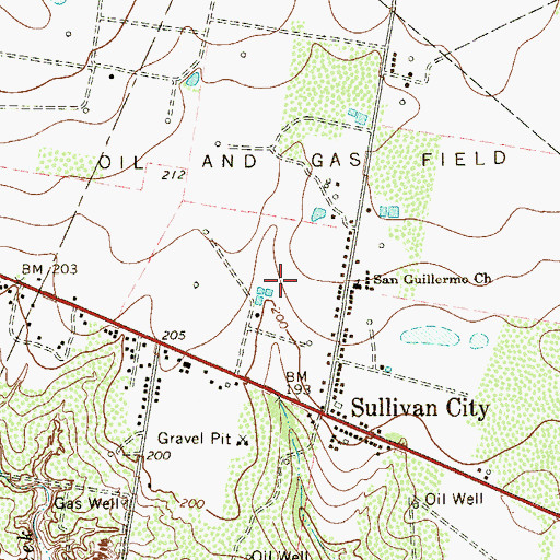 Topographic Map of Benavides Colonia Number 2, TX