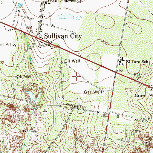 Topographic Map of Benevides Colonia, TX