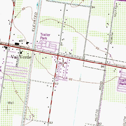 Topographic Map of Benita Addition Colonia, TX