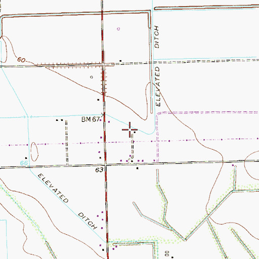 Topographic Map of Bernal Colonia, TX
