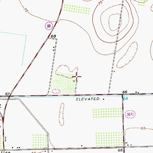 Topographic Map of Bernal Heights Number 1 Colonia, TX