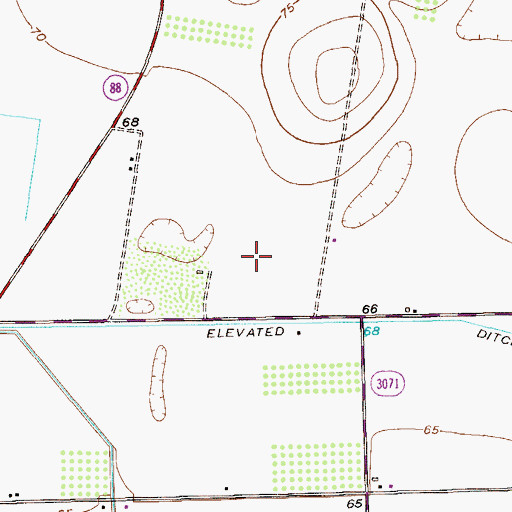 Topographic Map of Bernal Heights Number 2 Colonia, TX