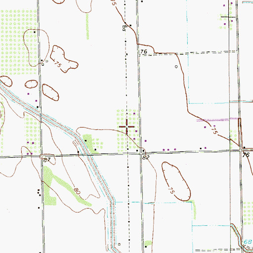 Topographic Map of Bertha Acres Colonia, TX