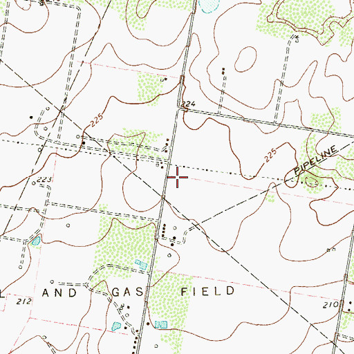 Topographic Map of Blue Star Enterprises Number 2 Colonia, TX