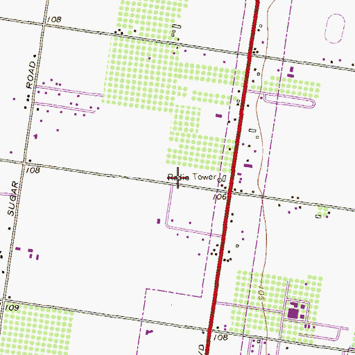 Topographic Map of Border Colonia, TX