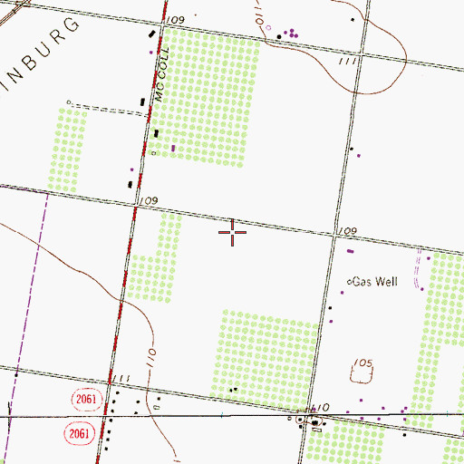 Topographic Map of Borderland Retreat Colonia, TX