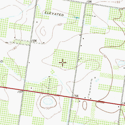 Topographic Map of Bougainvillea Colonia, TX
