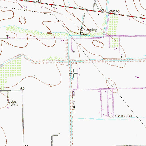 Topographic Map of Brenda Gay Colonia, TX