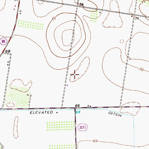 Topographic Map of Bar Number 3 Colonia, TX