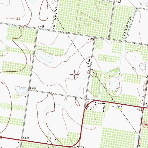 Topographic Map of Basham Number 14 Colonia, TX